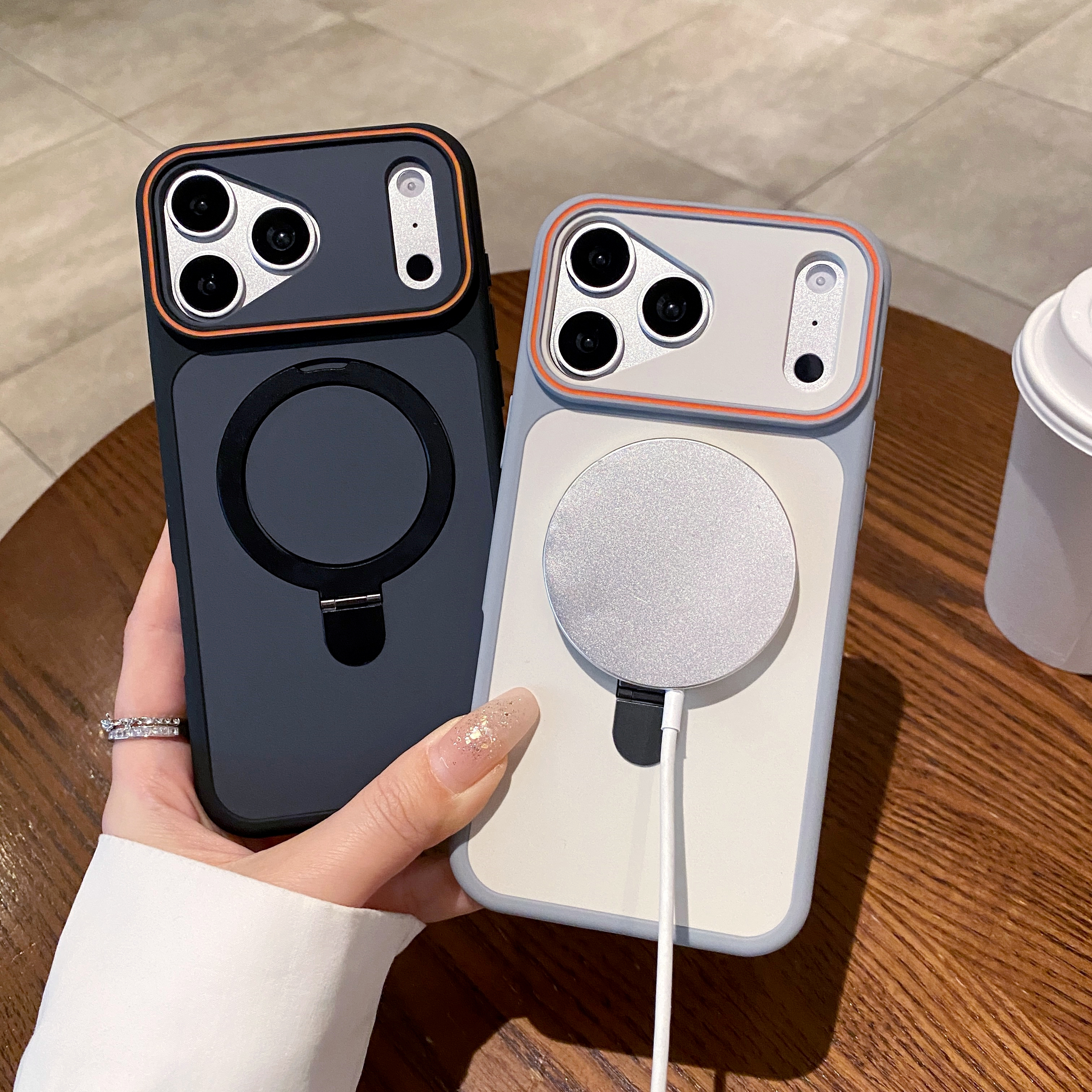 Taco Stand Holder - Trendy Two-Tone Skin-Feel Magnetic Stand Phone