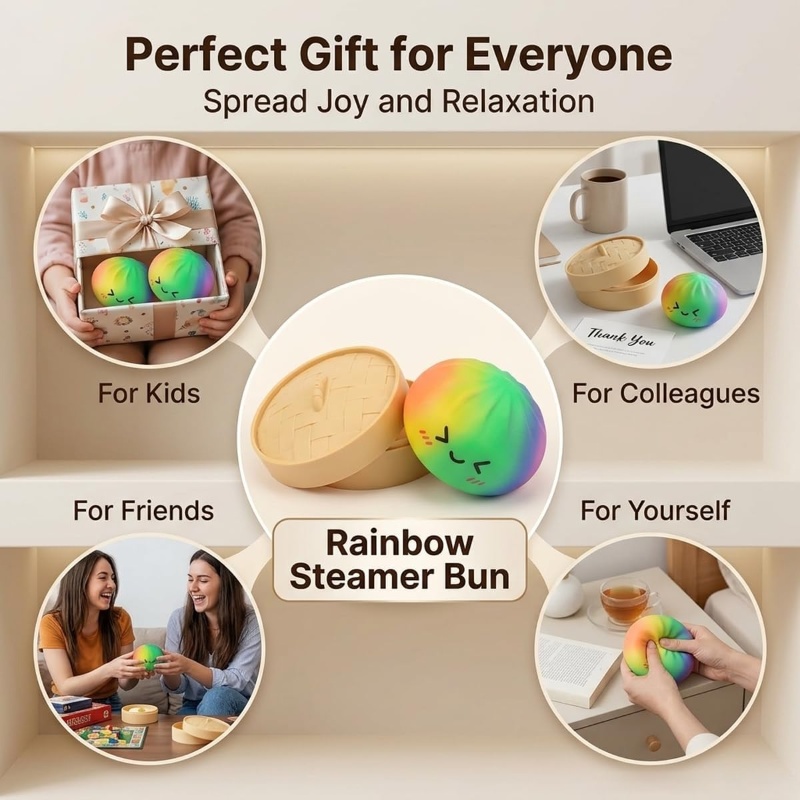 Glitter Bao Bun Squeeze Toy Ka – Bao Steamer Bamboo Bewertung und Preis