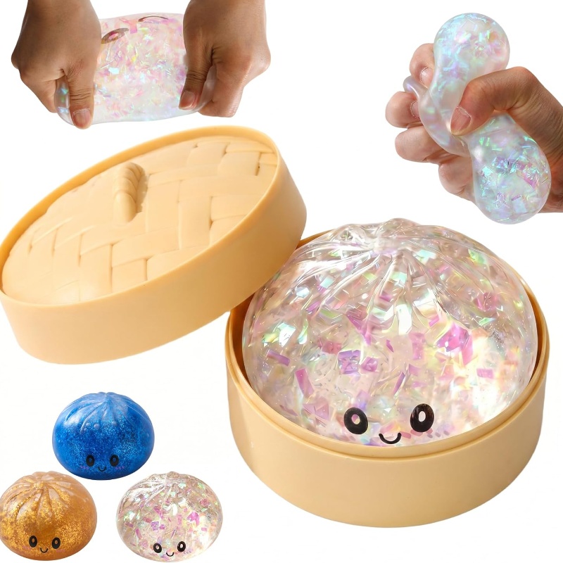 Glitter Bao Bun Squeeze Toy Ka – Bao Steamer Bamboo Bewertung und Preis