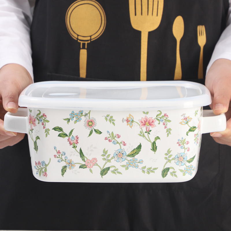 Enamel Salad Fruit Square Bowl – Dim Sum Basket Bewertung und Preis