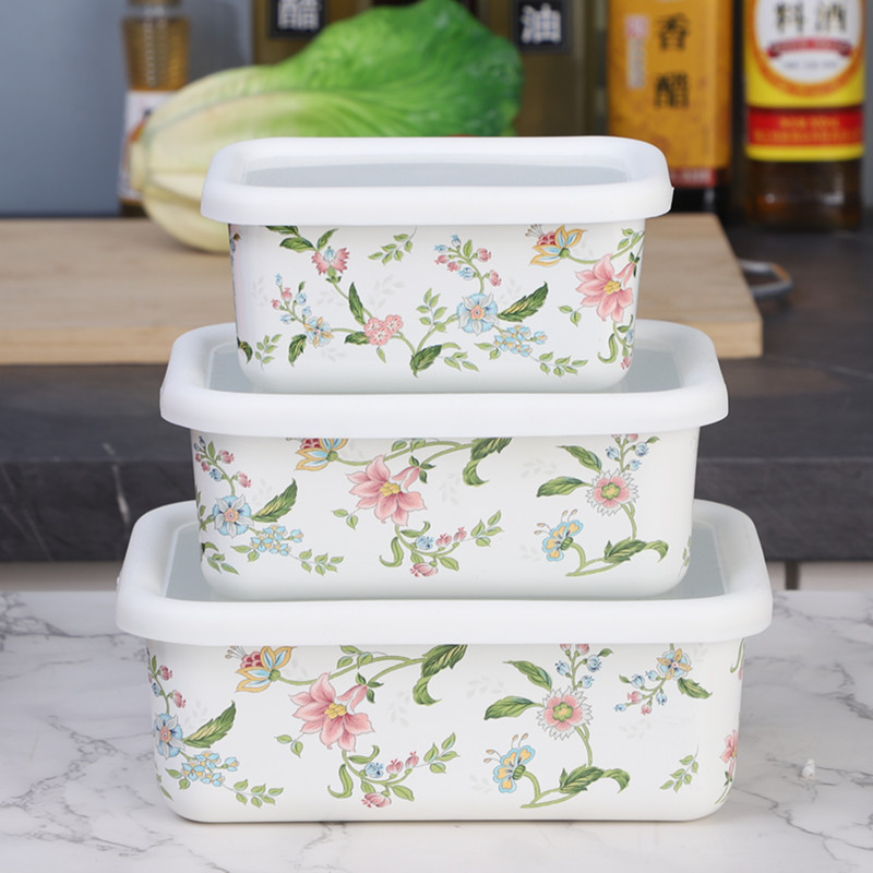 Enamel Salad Fruit Square Bowl – Dim Sum Basket Bewertung und Preis
